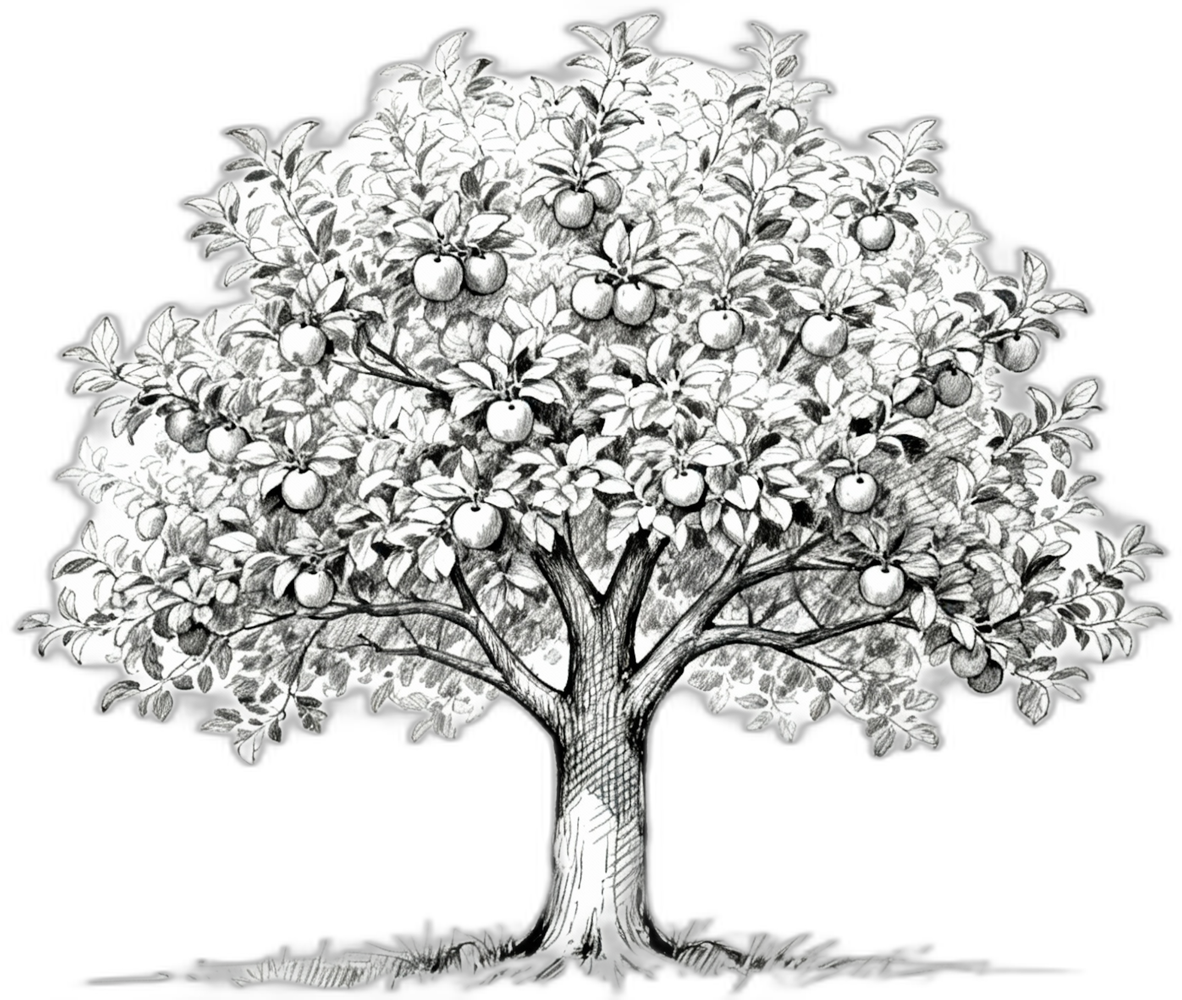 Apple tree illustration